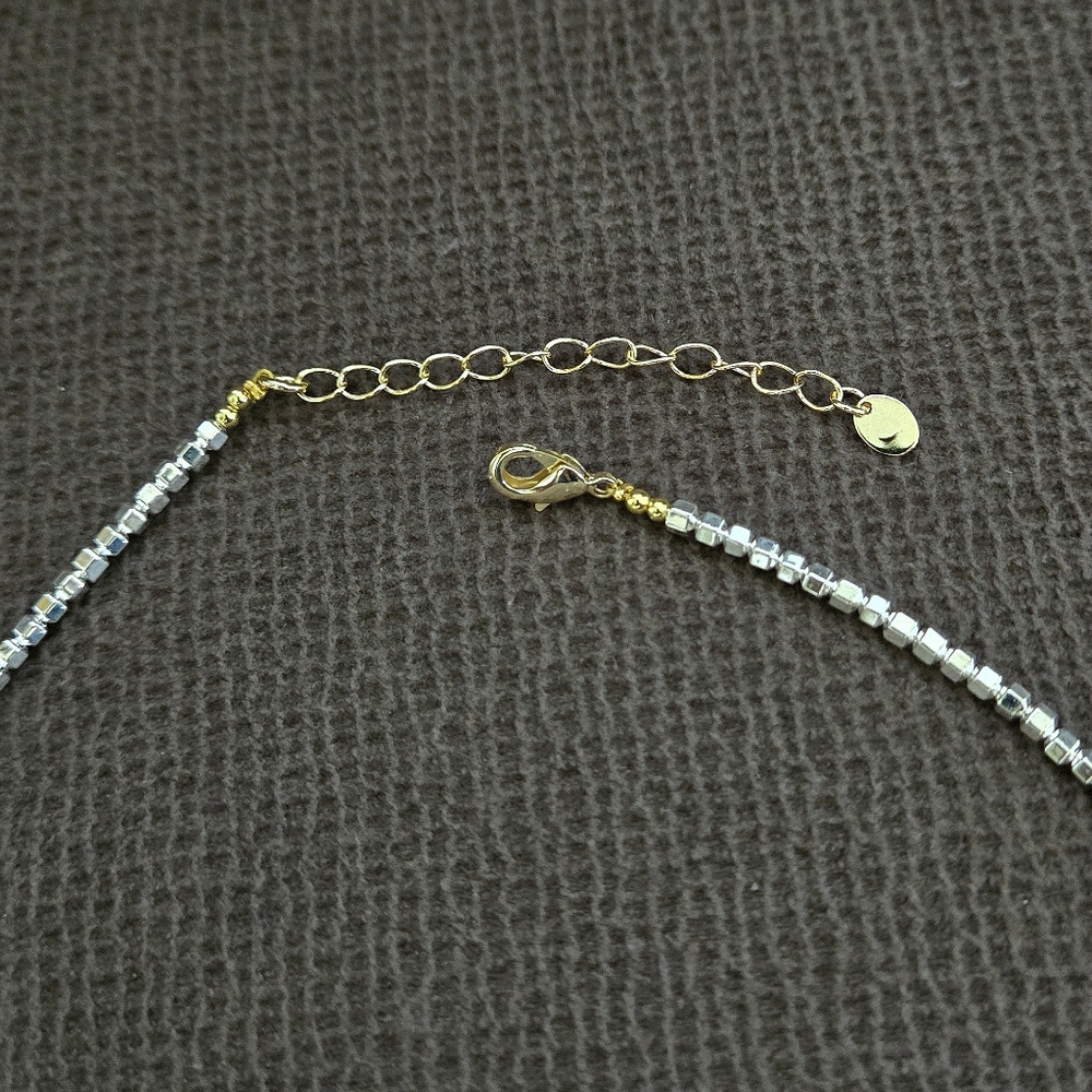 Iris & Lily Freshwater Pearl and Silver🤍 Blocks Necklace- NWT - Picture 9 of 16